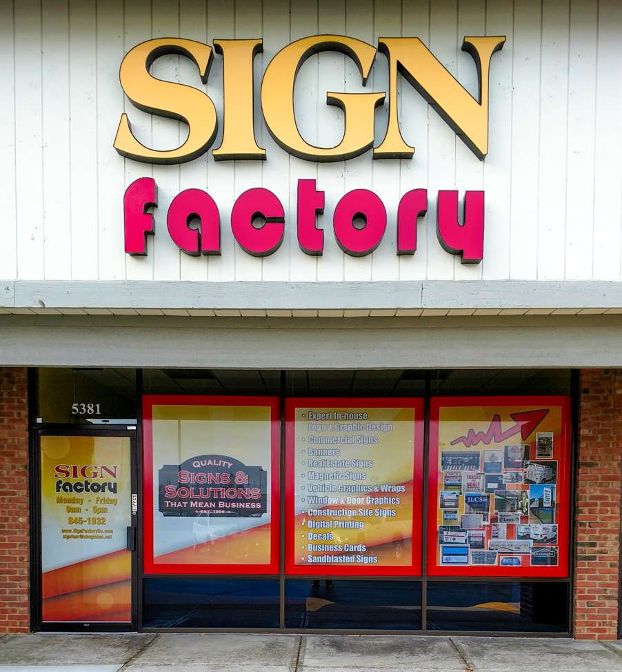 Sign Factory | 5381 E 82nd St, Indianapolis, IN 46250, USA | Phone: (317) 845-1932