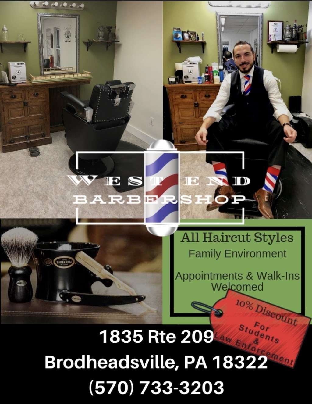 West End Barbershop | 1835 US-209, Brodheadsville, PA 18322, USA | Phone: (570) 733-3203