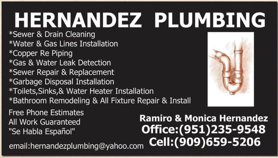 Hernandez Plumbing | 3076 Avalon St, Riverside, CA 92509, USA | Phone: (951) 787-4809