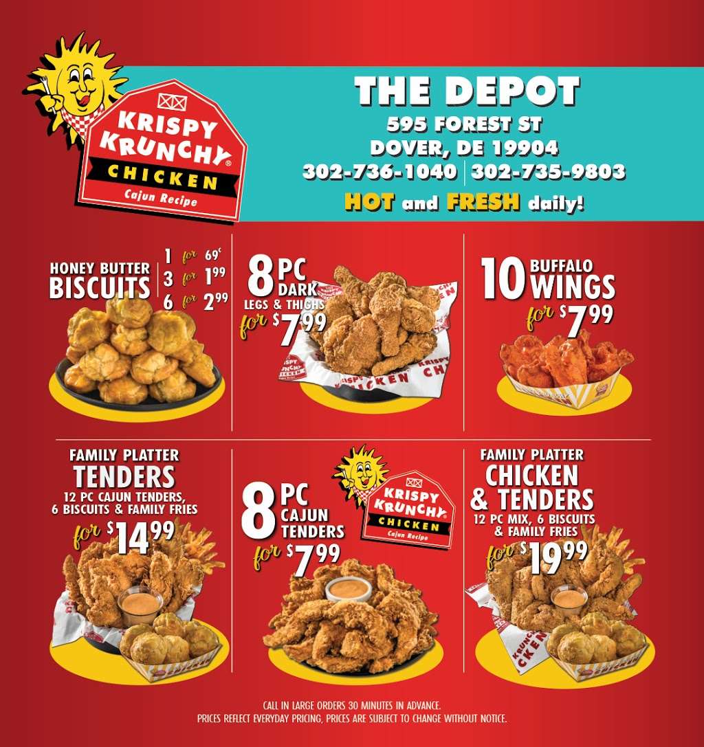 The Depot and Krispy Krunchy Chicken | 595 Forest St, Dover, DE 19904, USA | Phone: (302) 735-9803