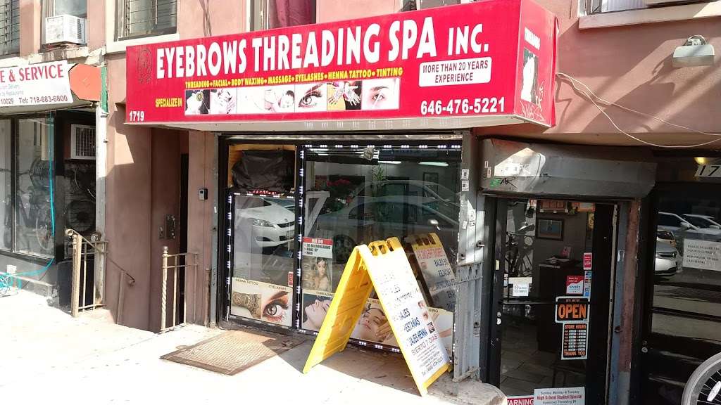 Eyebrow Threading Spa | 1719 Lexington Ave, New York, NY 10029, USA | Phone: (646) 476-5221