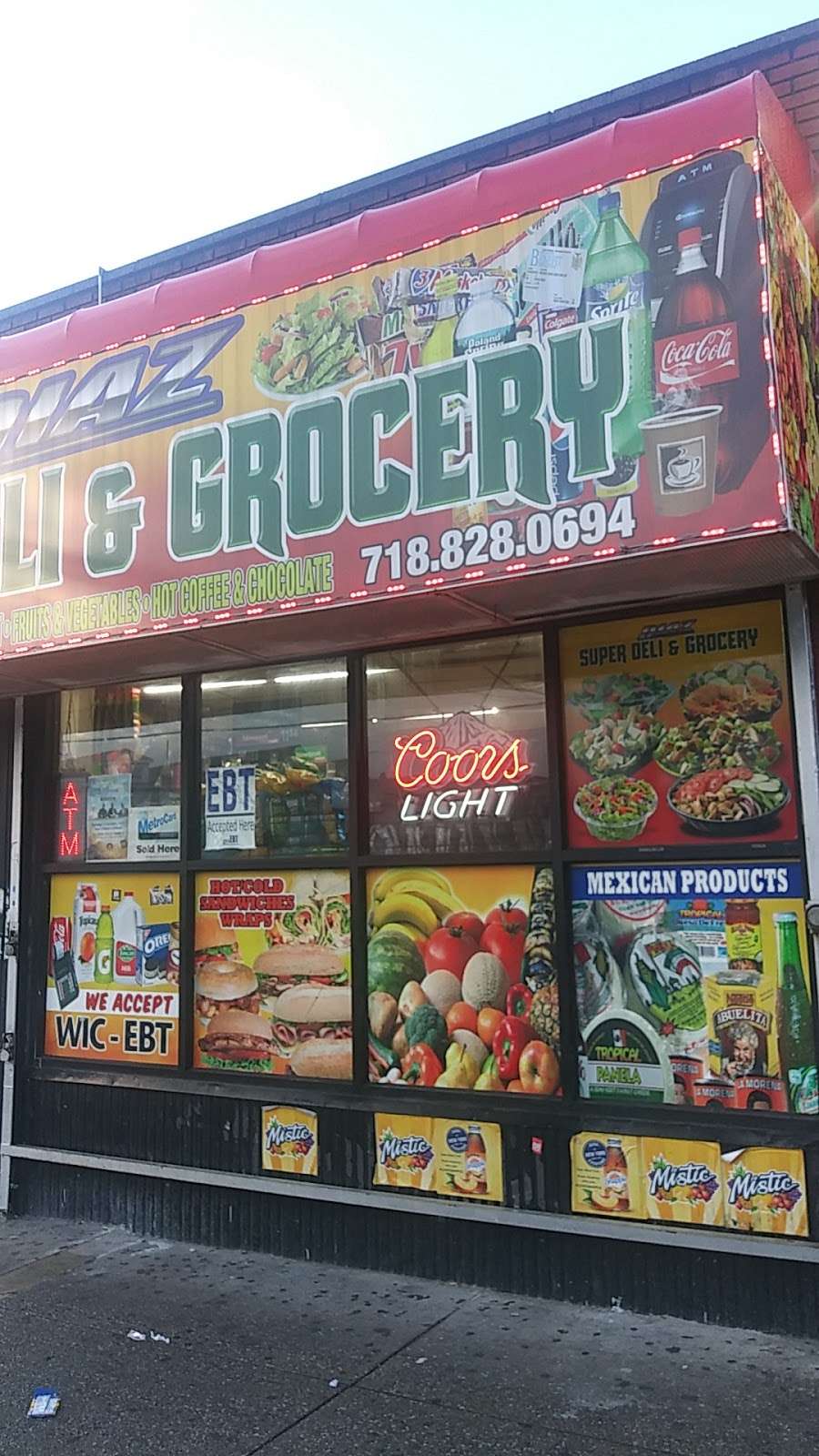 Diaz Deli & Grocery | 1077 White Plains Rd, Bronx, NY 10472, USA | Phone: (718) 828-0694