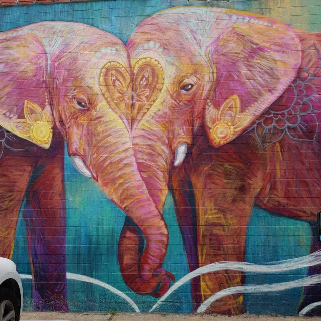 Elephants Mural | 508 Pecore St, Houston, TX 77009, USA