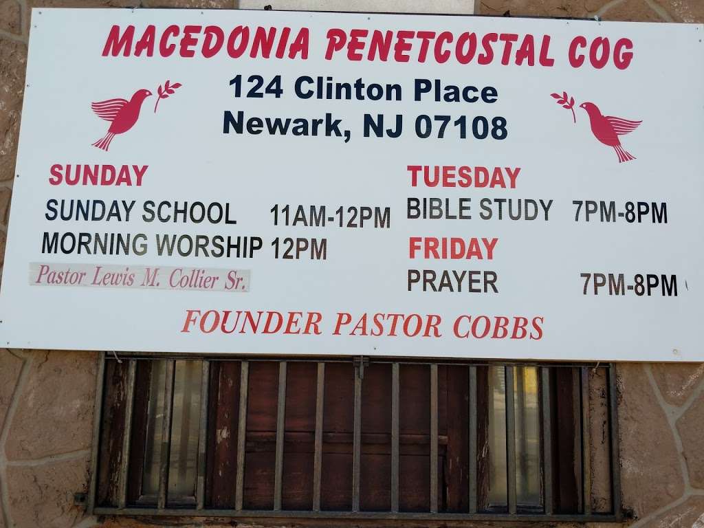Macedonia Pentecostal COG Church Of God | 124 Clinton Pl, Newark, NJ 07108, USA