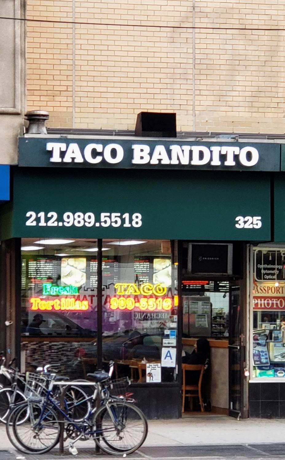 Taco Bandito | 325 8th Ave, New York, NY 10001, USA | Phone: (212) 989-5518