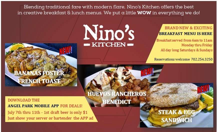 Ninos Kitchen at Angel Park | 100 S Rampart Blvd, Las Vegas, NV 89145, USA | Phone: (702) 254-3250