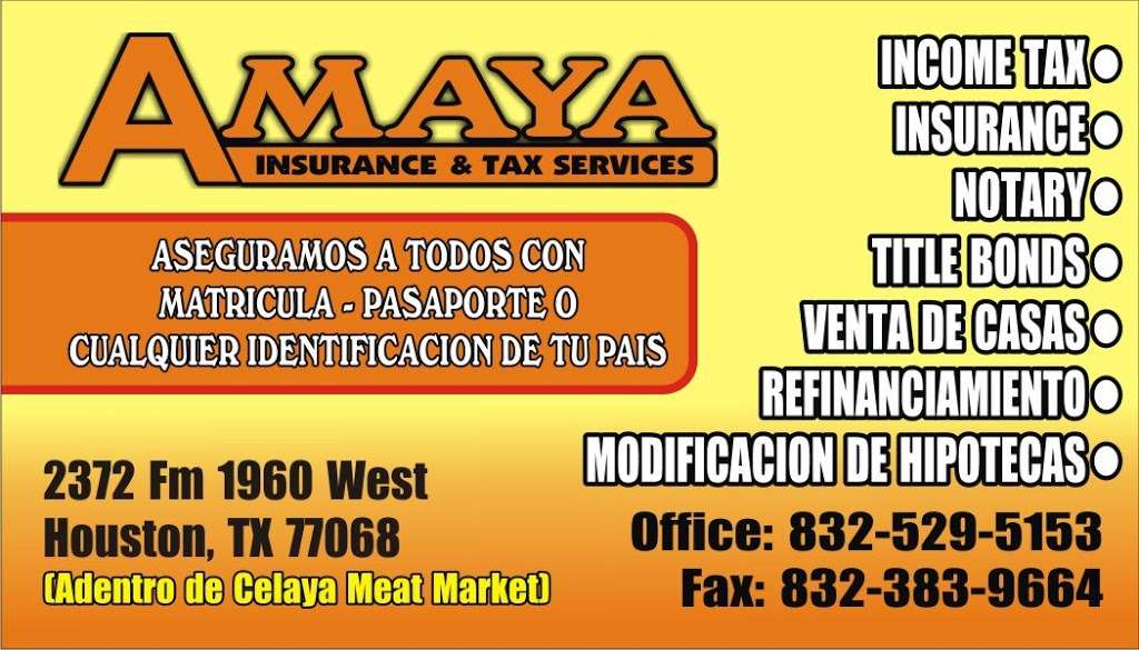 AMAYA INSURANCE AGENCY | 181 W Dyna Dr Suite 2, Houston, TX 77037, USA | Phone: (713) 589-2652