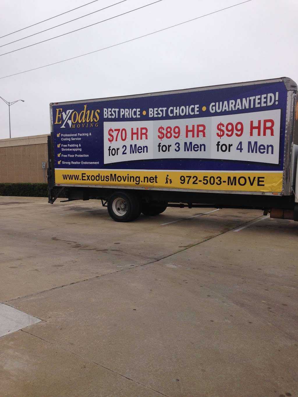 Exodus Moving & Storage, LLC. | 18900 Dallas Pkwy #108, Dallas, TX 75287, USA | Phone: (469) 777-6683