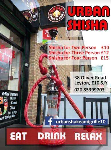 Urban Shake And Grill | 38 Oliver Rd, London E10 5JY, UK | Phone: 020 8539 9703