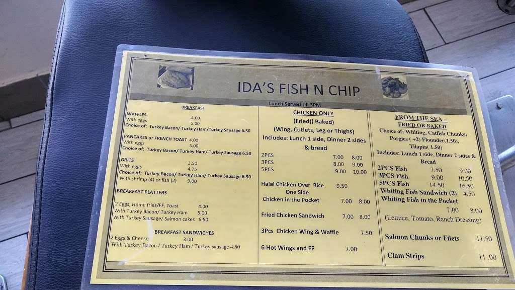 IDAS FISH N CHIPS | 706 Jerusalem Ave, Uniondale, NY 11553, USA | Phone: (516) 243-9623