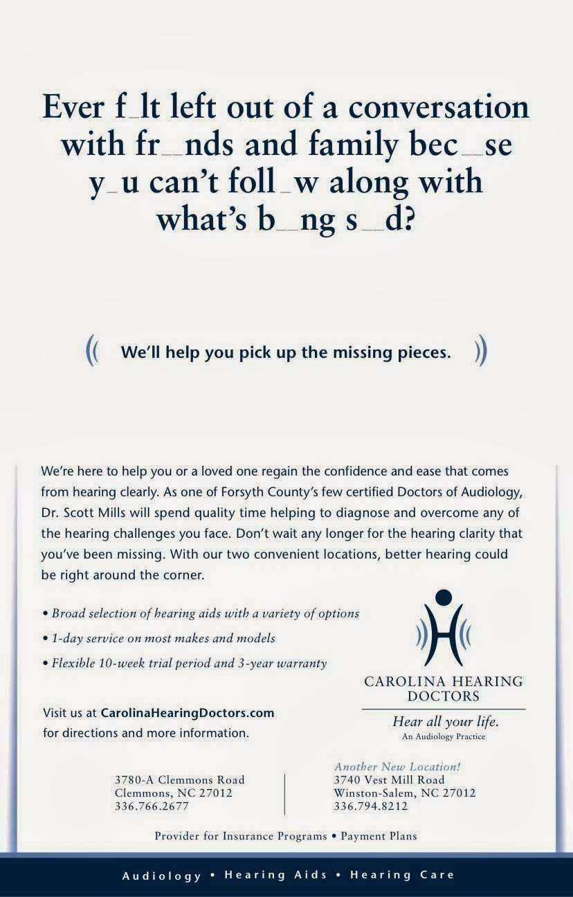 Carolina Hearing Doctors - Hearing Aids | 3780 Clemmons Rd, Clemmons, NC 27012, USA | Phone: (336) 766-2677
