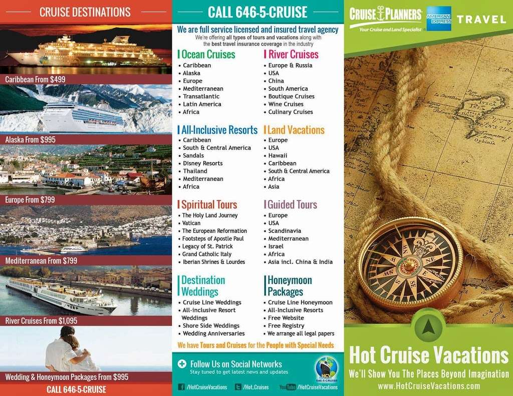 Hot Cruise Vacations | 31 Bayberry Ln, Smithtown, NY 11787, USA | Phone: (646) 527-8473