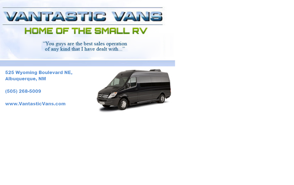 Vantastic Vans | 525 Wyoming Blvd NE #1035, Albuquerque, NM 87123, USA | Phone: (505) 268-5009