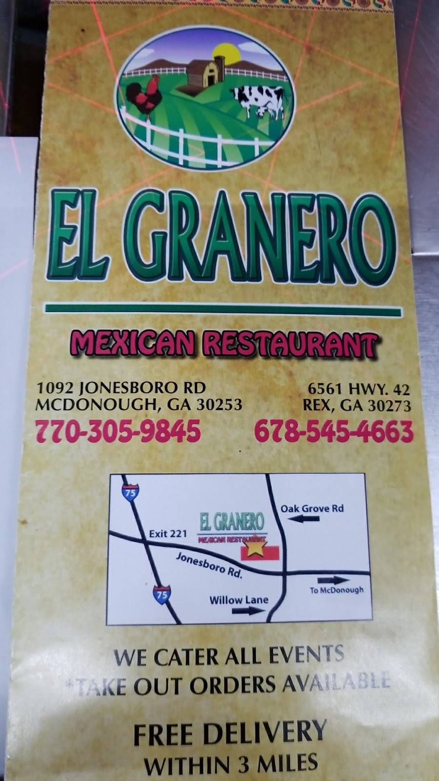 El Granero | 6561 Macon Hwy, Rex, GA 30273, USA | Phone: (678) 545-4663