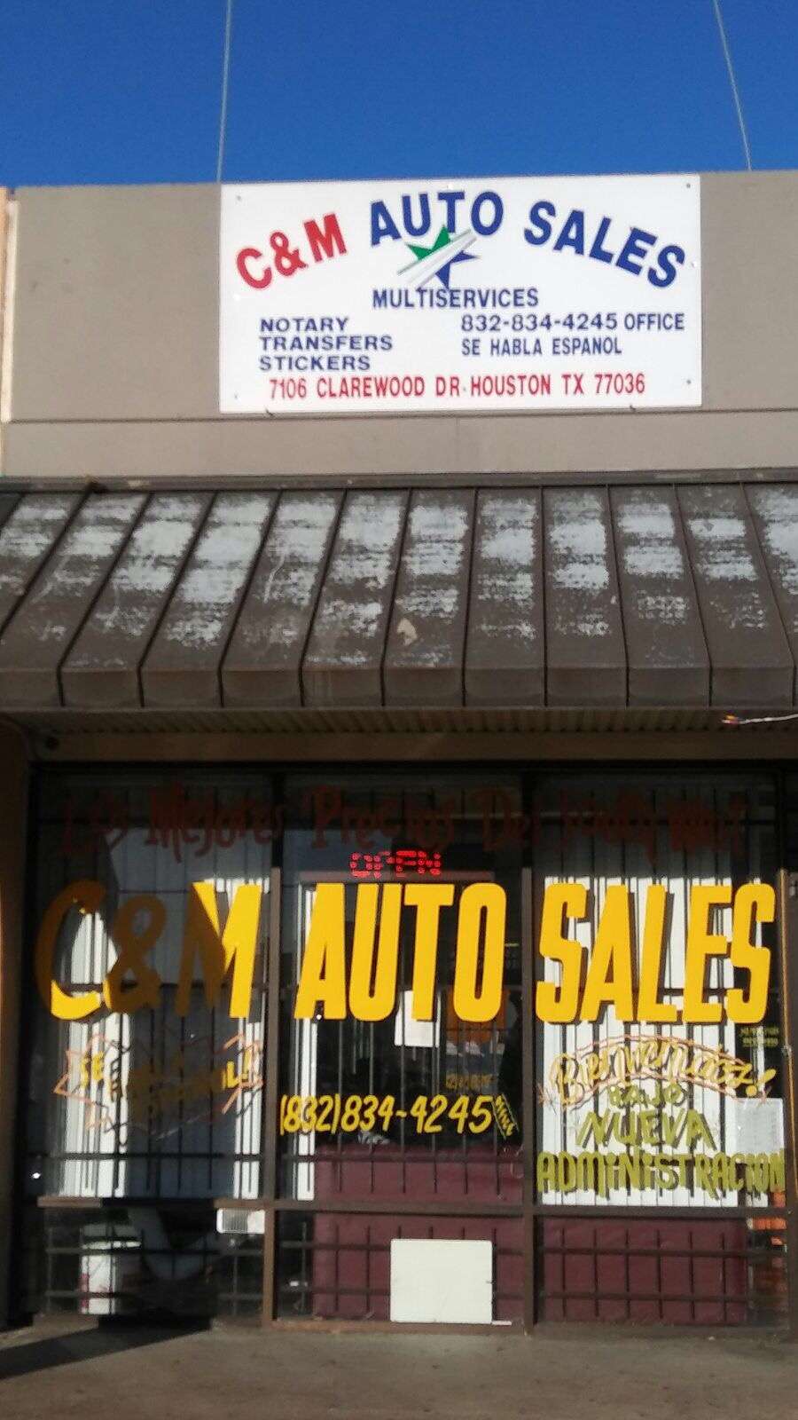 C&M Auto Sales | 7106 Clarewood Dr, Houston, TX 77036, USA | Phone: (832) 834-4245