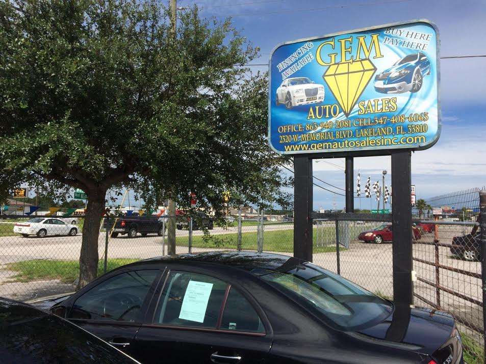 Gem Auto Sales | 2320 W Memorial Blvd, Lakeland, FL 33815, USA | Phone: (863) 940-2081