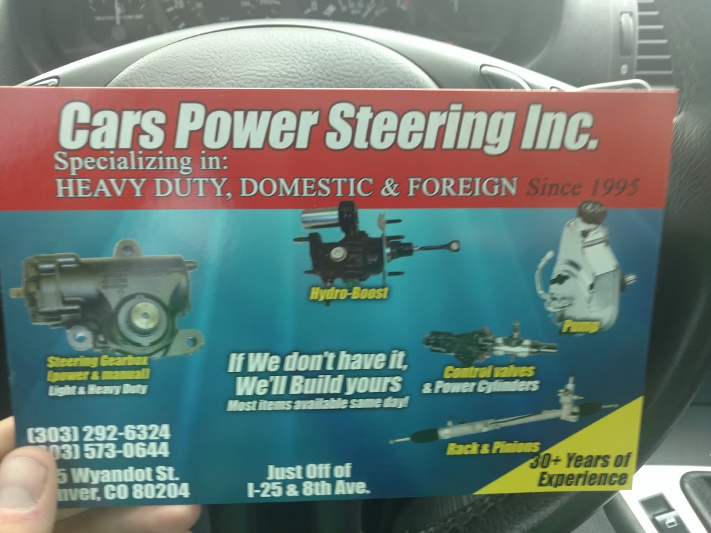 CARS Power Steering | 845 Wyandot St, Denver, CO 80204, USA | Phone: (303) 292-6324