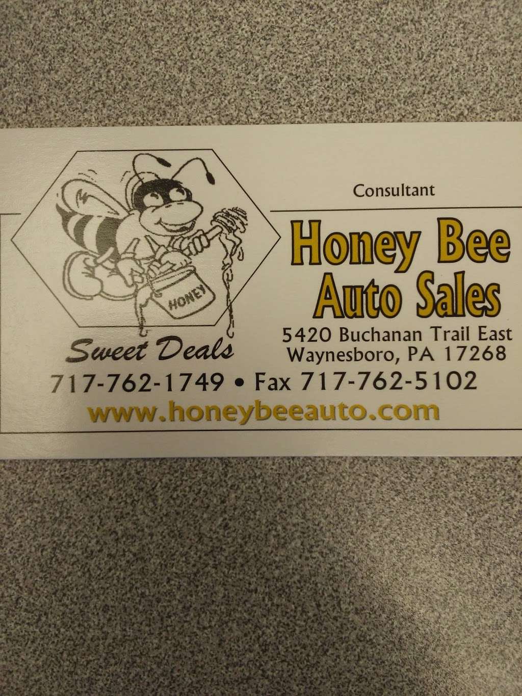 Honey Bee Auto Sales | 5420 Buchanan Trail E, Waynesboro, PA 17268, USA | Phone: (717) 762-1749