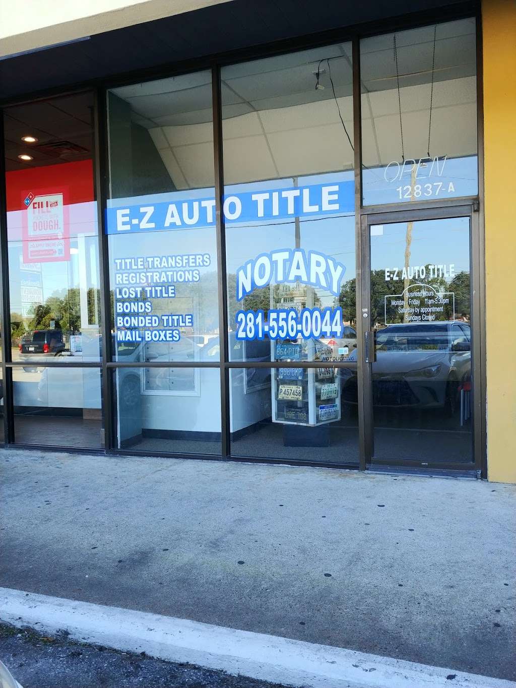 E-Z Auto Title & Postal | 12837-A Westheimer Rd, Houston, TX 77077, USA | Phone: (281) 556-0044