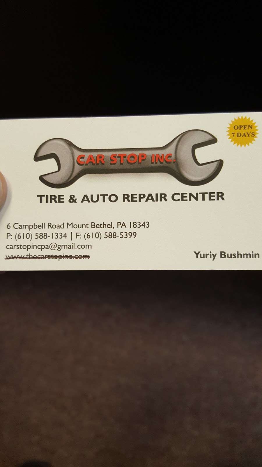 Car Stop Inc | 6 Campbell Rd, Mt Bethel, PA 18343, USA | Phone: (610) 588-1334