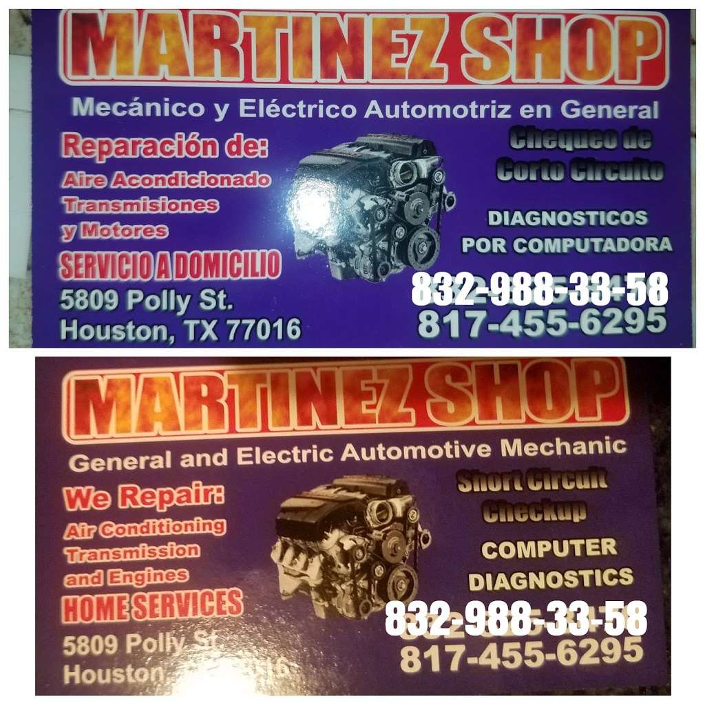 Martinez Shop | 5809 Polly St, Houston, TX 77016, USA | Phone: (832) 988-3358