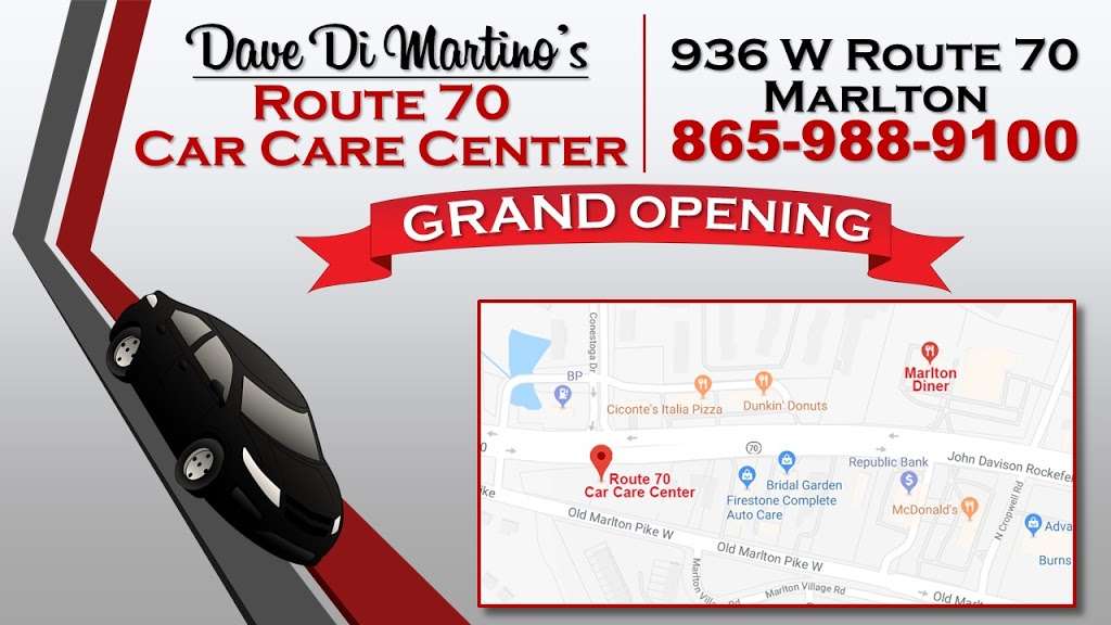 Route 70 Car Care | 936 W Rte 70, Marlton, NJ 08053, USA | Phone: (856) 988-9100