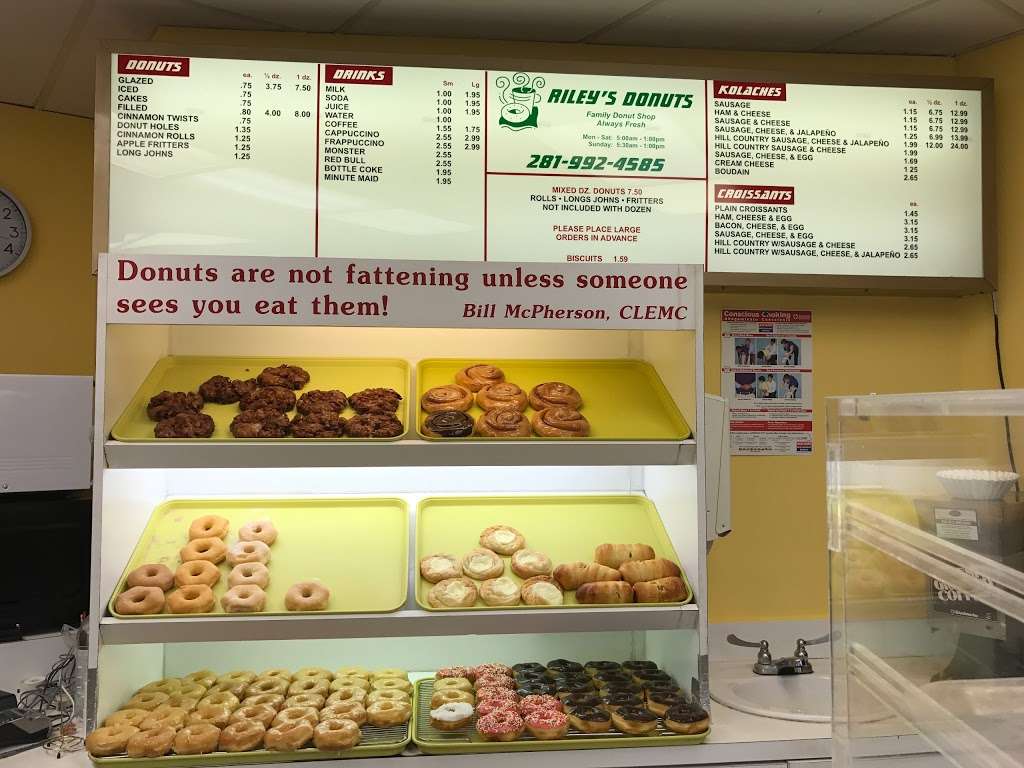 Rileys Donuts | 3126 FM 528 Rd, Webster, TX 77598, USA | Phone: (281) 992-4585