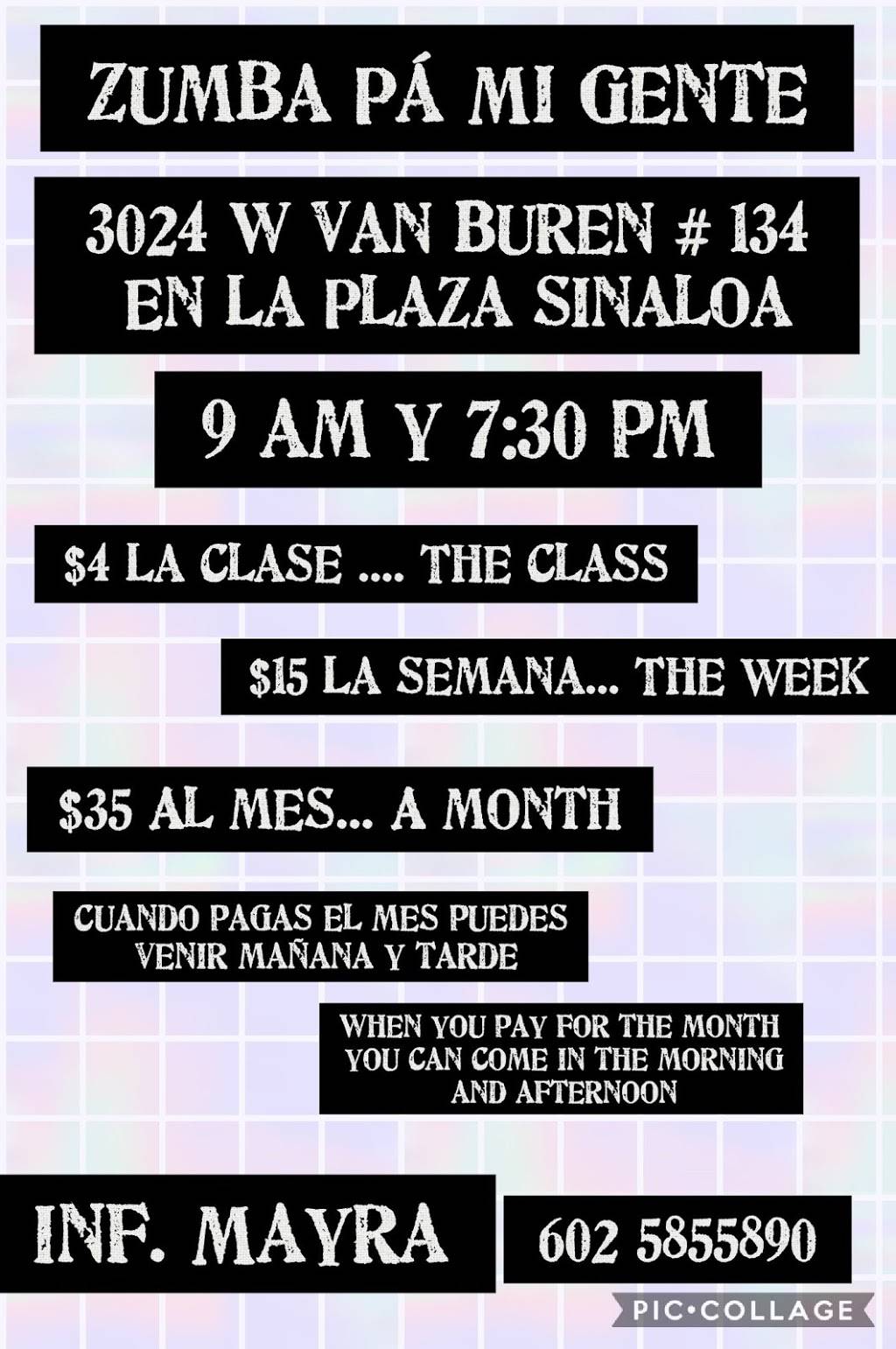 Zumba Pa Mi Gente | 3020-3024, W Van Buren St, Phoenix, AZ 85009, USA | Phone: (602) 585-5890