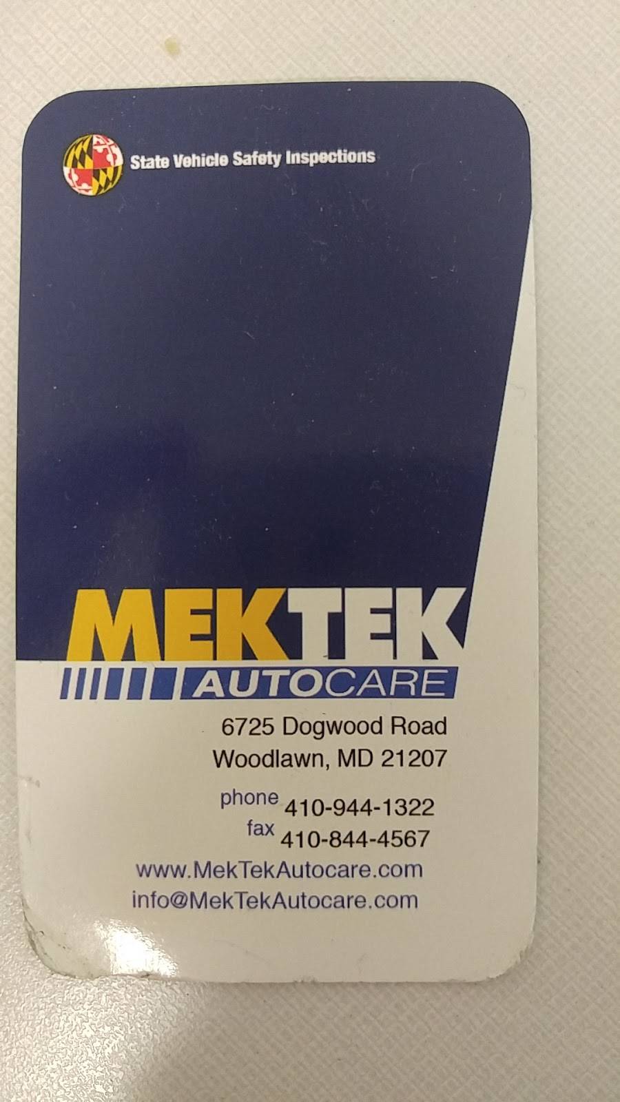 Mektek Auto Care | 6725 Dogwood Rd #2, Woodlawn, MD 21207, USA | Phone: (410) 944-1322