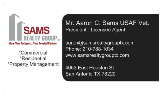 Sams Realty Group LLC | 4063 E Houston St, San Antonio, TX 78220, USA | Phone: (210) 788-1034