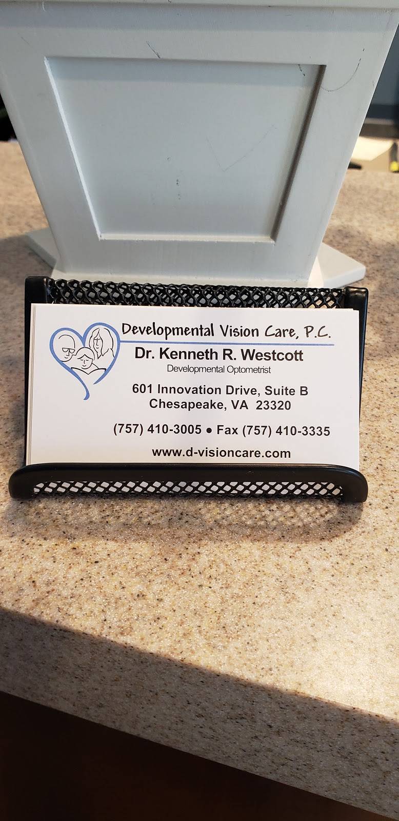 Developmental Vision Care, PC Kenneth R Westcott, O.D. | 601 Innovation Dr suite b, Chesapeake, VA 23320, USA | Phone: (757) 410-3005