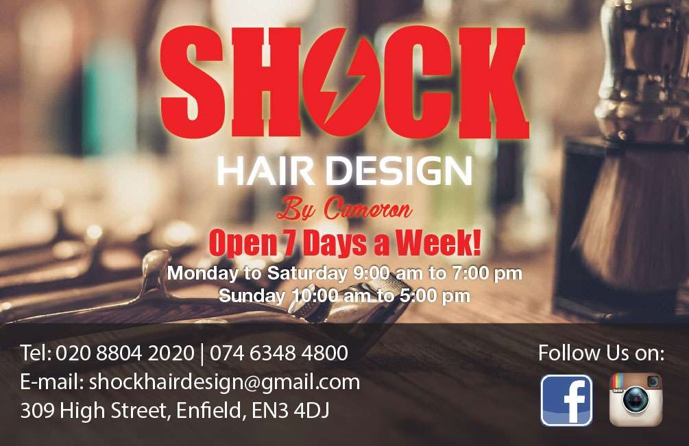 SHOCK HAIR DESIGN | 309 High St, Enfield EN3 4DJ, UK | Phone: 020 8804 2020