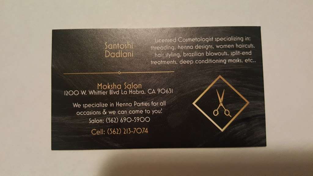 Moksha Salon | 1200 W Whittier Blvd, La Habra, CA 90631, USA | Phone: (562) 690-5900