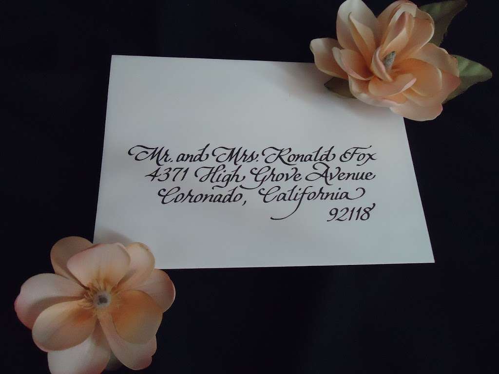 Calligraphy By Lisa | PO Box 179176, San Diego, CA 92177, USA | Phone: (858) 576-9115