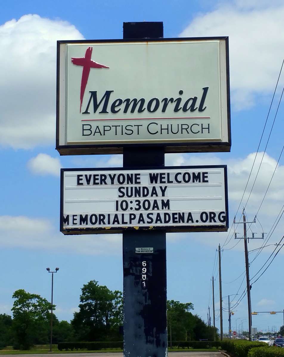 Memorial Baptist Church Sbc | 6901 Fairmont Pkwy, Pasadena, TX 77505, USA | Phone: (281) 998-9051