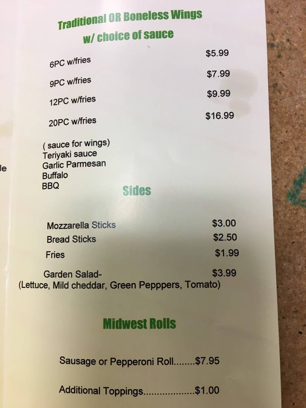 Midwest Pizza and Subs | 1520 N Wells St, Fort Wayne, IN 46808, USA | Phone: (260) 203-9161