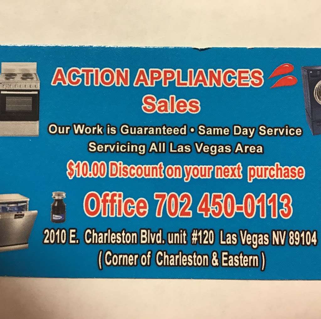 action appliances | 2010 E Charleston Blvd #120, Las Vegas, NV 89104, USA | Phone: (702) 450-0113
