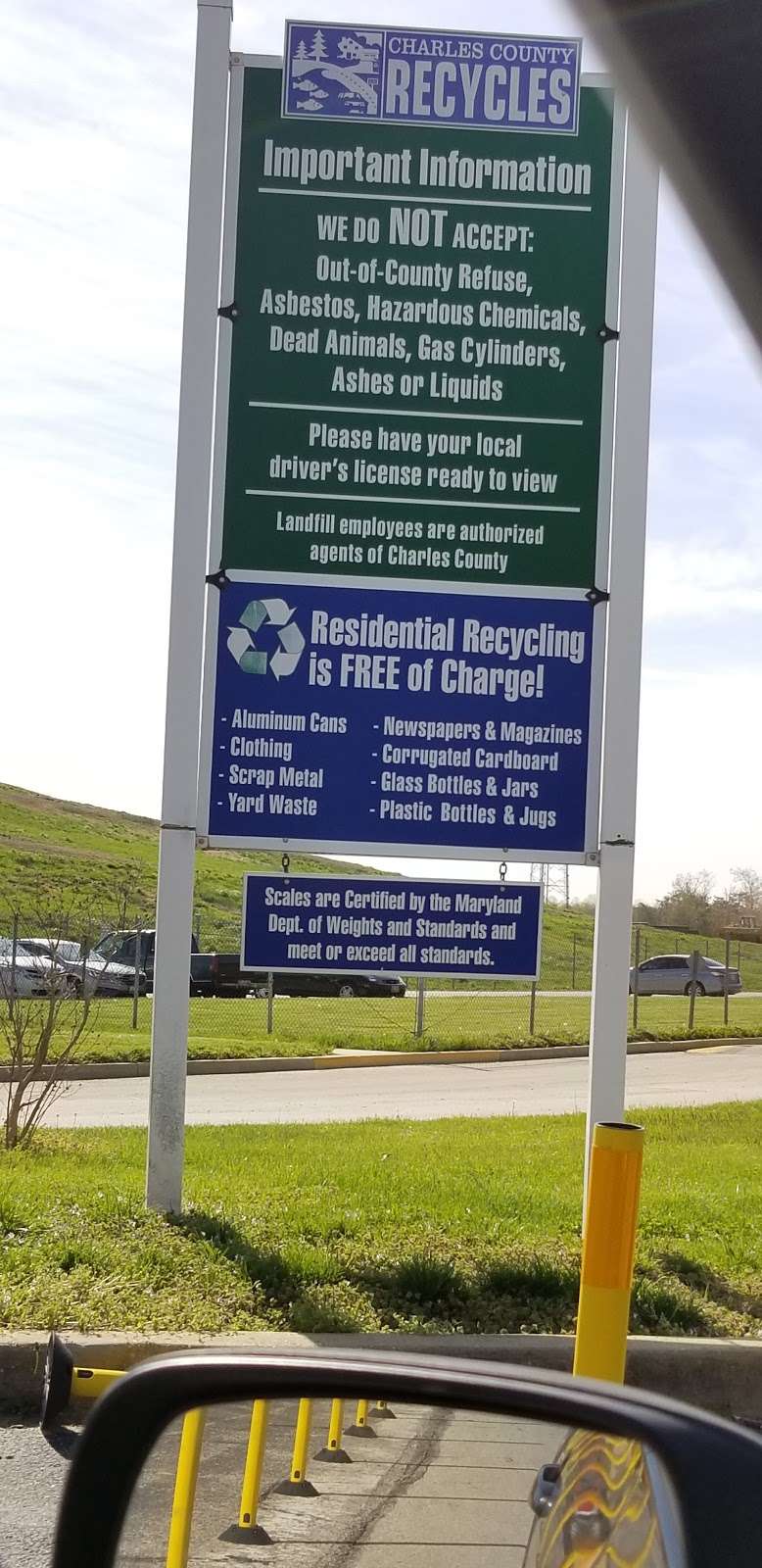 Charles County Landfill | 12305 Billingsley Rd, Waldorf, MD 20602, USA | Phone: (301) 870-5481