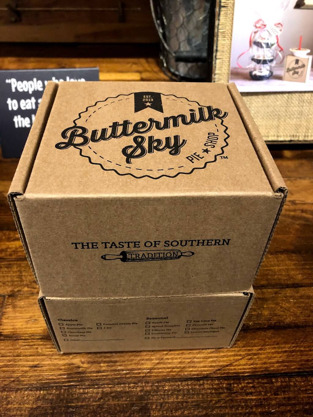 Buttermilk Sky Pie Shop | 4600 Roswell Rd C130, Sandy Springs, GA 30342, USA | Phone: (404) 975-3822