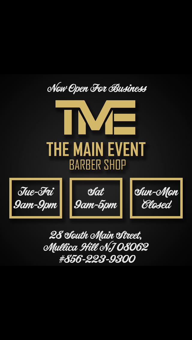 The Main Event Barbershop | 28 S Main St, Mullica Hill, NJ 08062, USA | Phone: (856) 223-9300