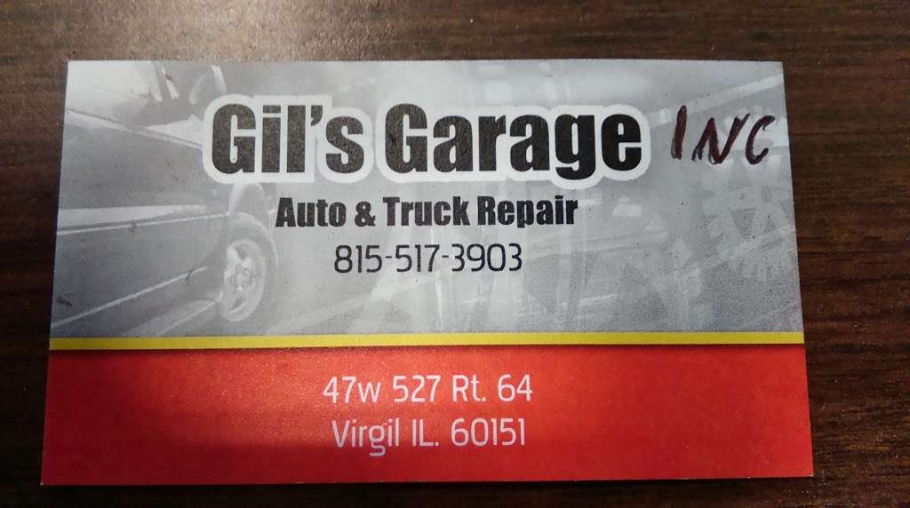 Gils Garage Inc | 47W527 Rt 64 Virgil, Maple Park, IL 60151, USA | Phone: (815) 517-3903