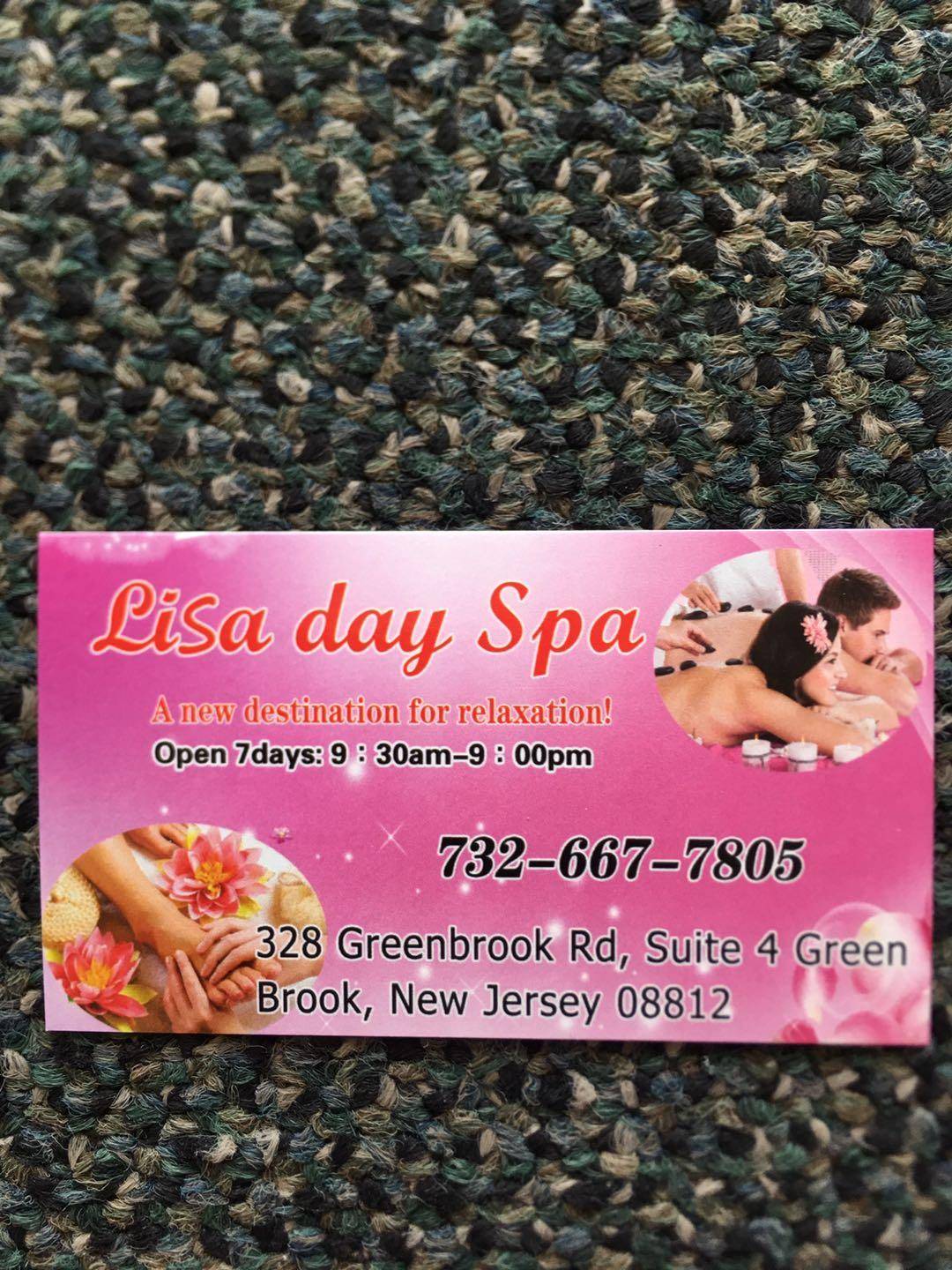 Lisa Day Spa | 328 Greenbrook Rd Suite 4, Green Brook Township, NJ 08812, United States | Phone: (732) 667-7805