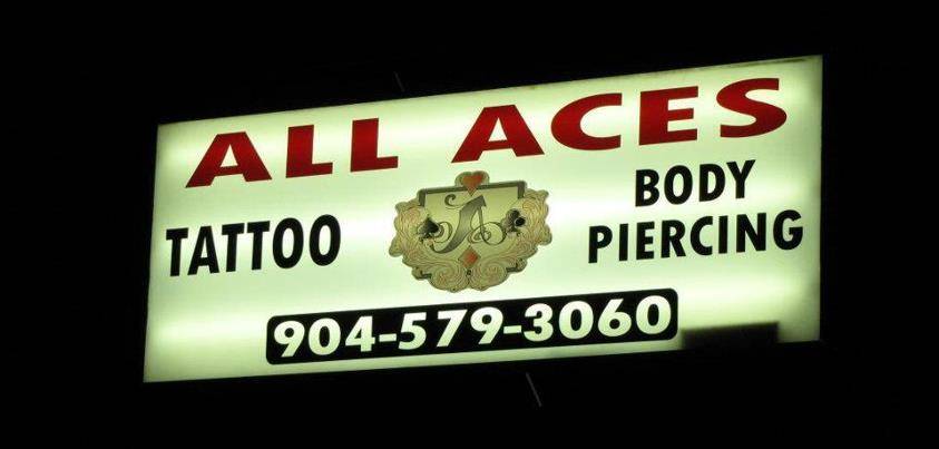 All Aces Tattoo and Body Piercing "LLC" | 168 Blanding Blvd #2, Orange Park, FL 32073, USA | Phone: (904) 579-3060