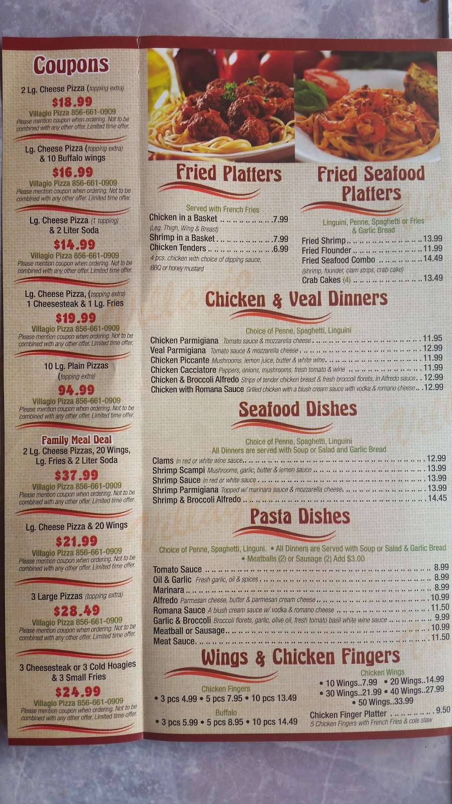 D A Villagio Pizza & Grille | 3018 Union Ave, Pennsauken Township, NJ 08109, USA | Phone: (856) 661-0909