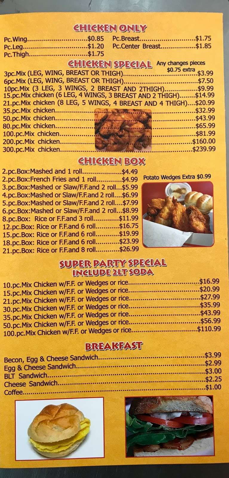 Kennedy Fried Chicken | 2638, 629 Hamilton St, Somerset, NJ 08873, USA | Phone: (732) 246-7995