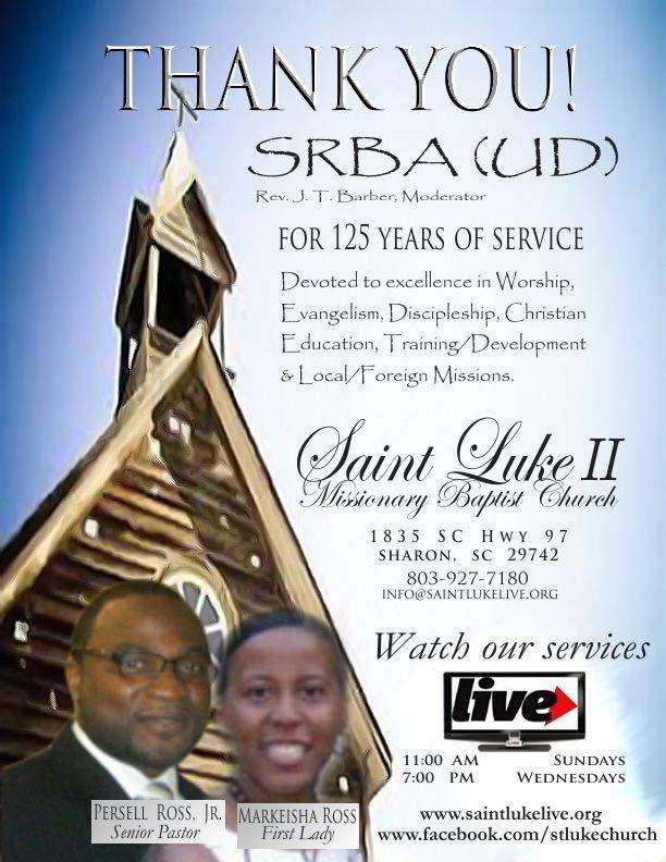 Saint Luke II Missionary Baptist Church | 1835 SC-97, Sharon, SC 29742, USA | Phone: (803) 927-7180