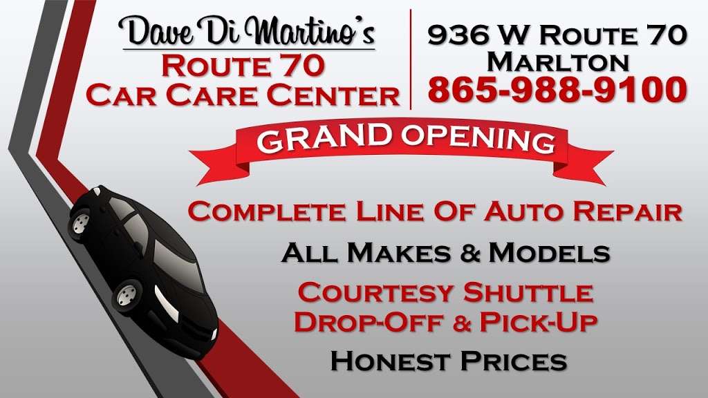 Route 70 Car Care | 936 W Rte 70, Marlton, NJ 08053, USA | Phone: (856) 988-9100