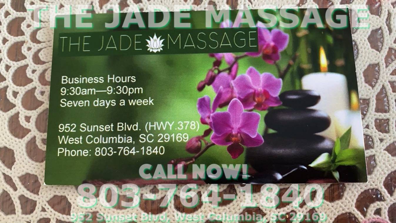 The Jade Massage | 952 Sunset Blvd, West Columbia, SC 29169, USA | Phone: (803) 764-1840