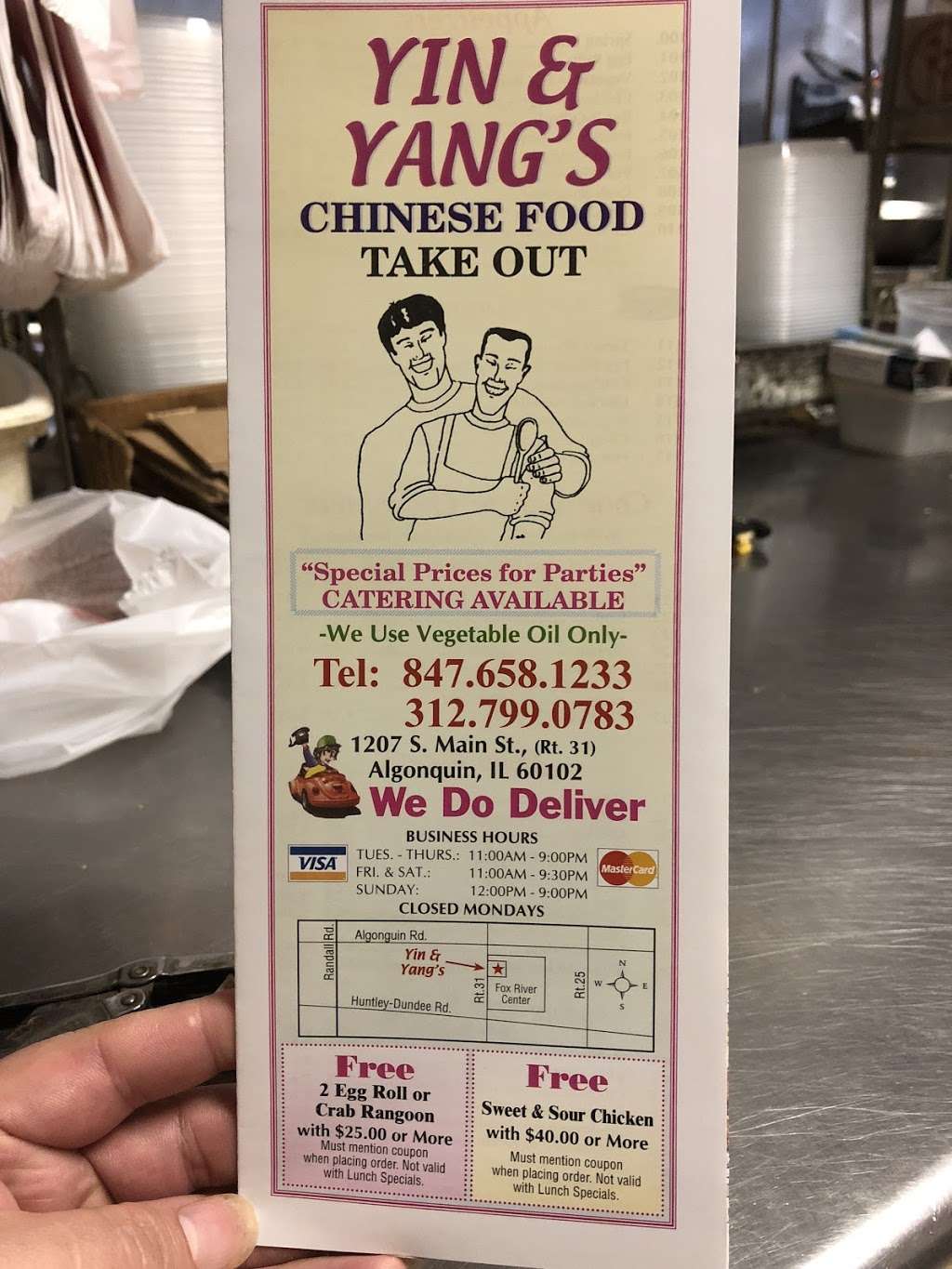 Yin & Yangs Carry Out Restaurant | 1207 S Main St, Algonquin, IL 60102, USA | Phone: (847) 658-1233