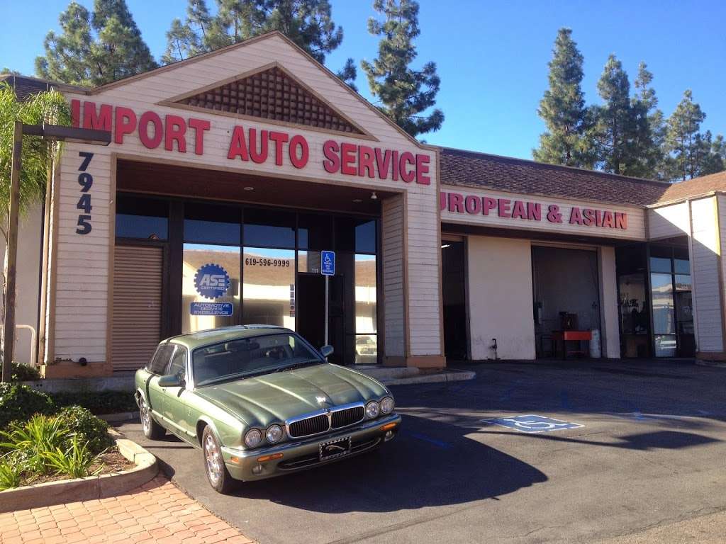 Import Auto Service | 7945 Mission Gorge Rd #111, Santee, CA 92071, USA | Phone: (619) 596-9999